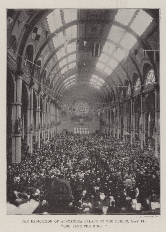 Indvielsen af Alexandra Palace til offentligheden, 18. maj, Gud frelse kongen! af English Photographer