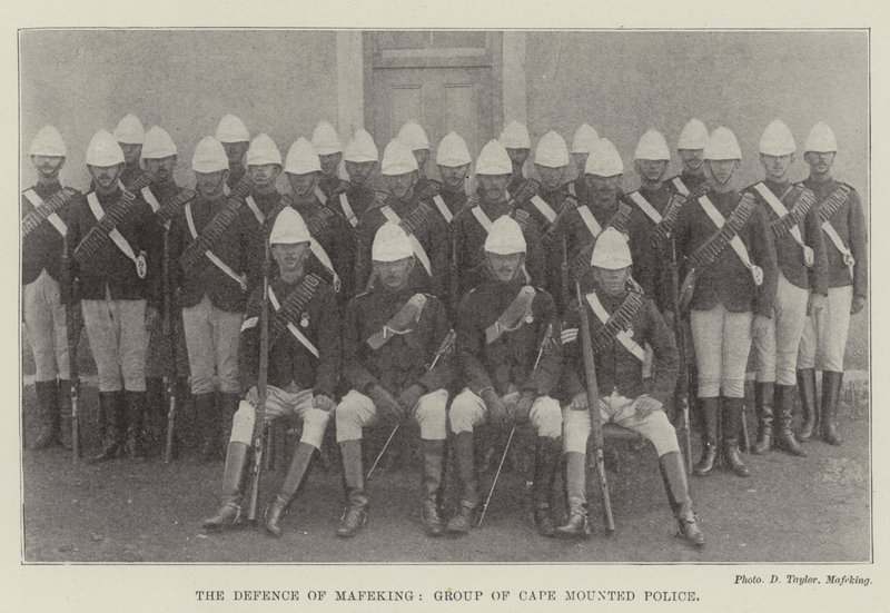 Forsvaret af Mafeking, gruppe af Cape Mounted Police af English Photographer