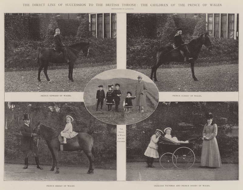Den direkte arvefølge til den britiske trone, børnene af prinsen af Wales af English Photographer