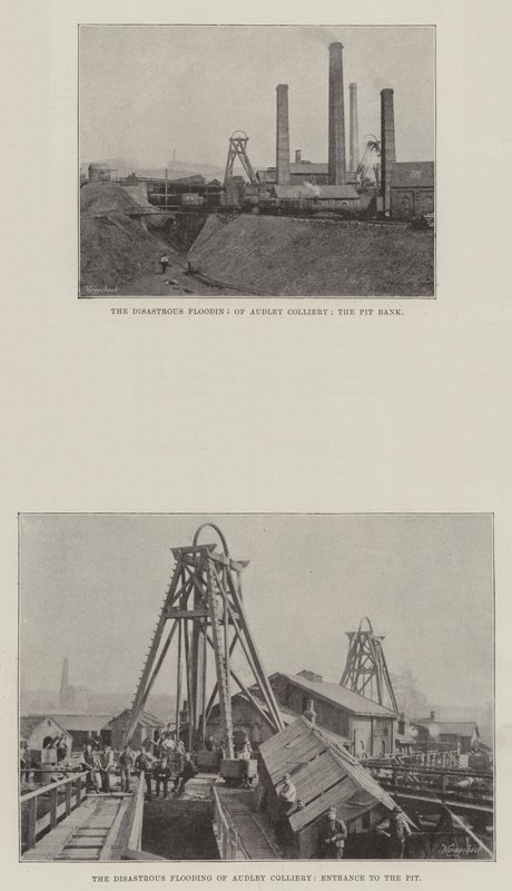 Den katastrofale oversvømmelse af Audley Colliery af English Photographer