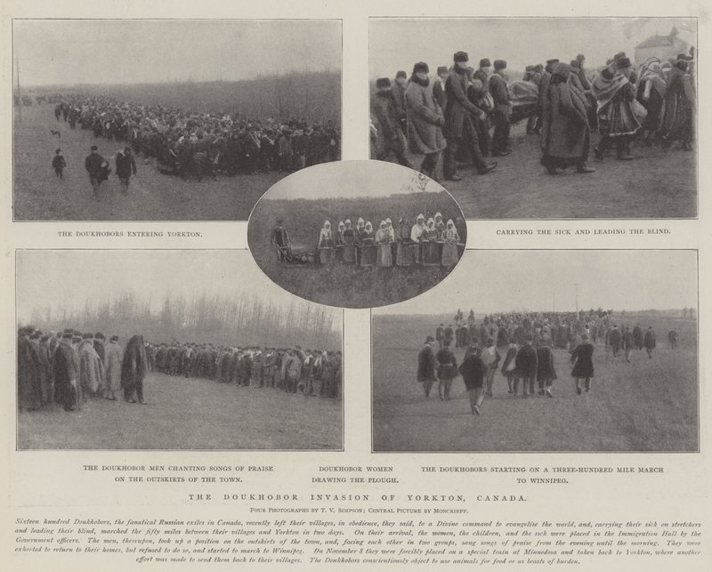 Doukhobor-invasionen af Yorkton, Canada af English Photographer