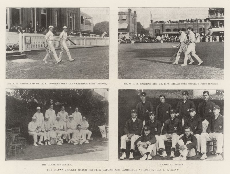 Drawn Cricket Match mellem Oxford og Cambridge ved Lords, 4., 5. og 6. juli af English Photographer
