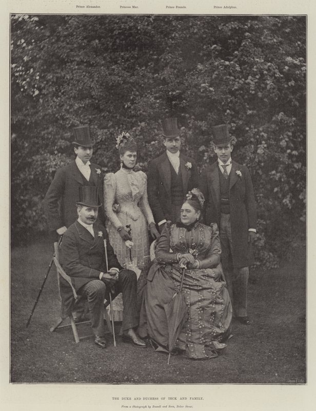 Hertugen og hertuginden af Teck og familien af English Photographer
