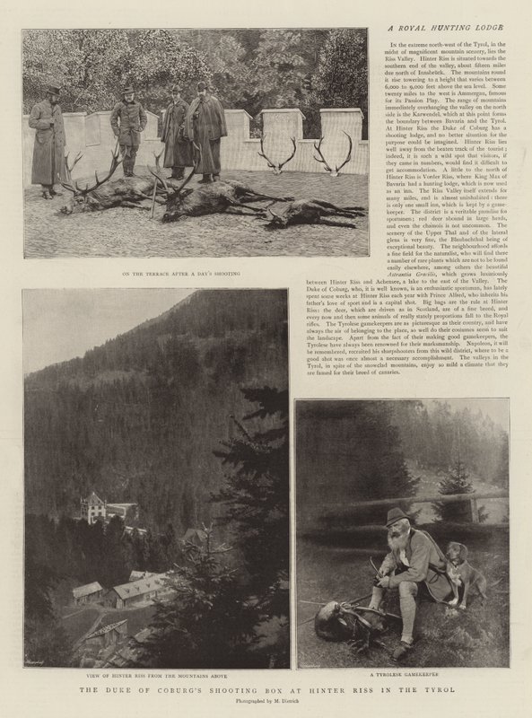 The Duke of Coburgs Shooting Box ved Hinter Riss i Tyrol af English Photographer