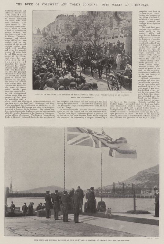 The Duke of Cornwall og Yorks Colonial Tour, Scener på Gibraltar af English Photographer