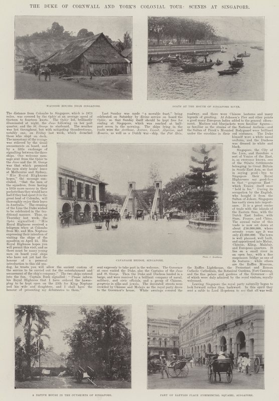 The Duke of Cornwall og Yorks Colonial Tour, Scener i Singapore af English Photographer
