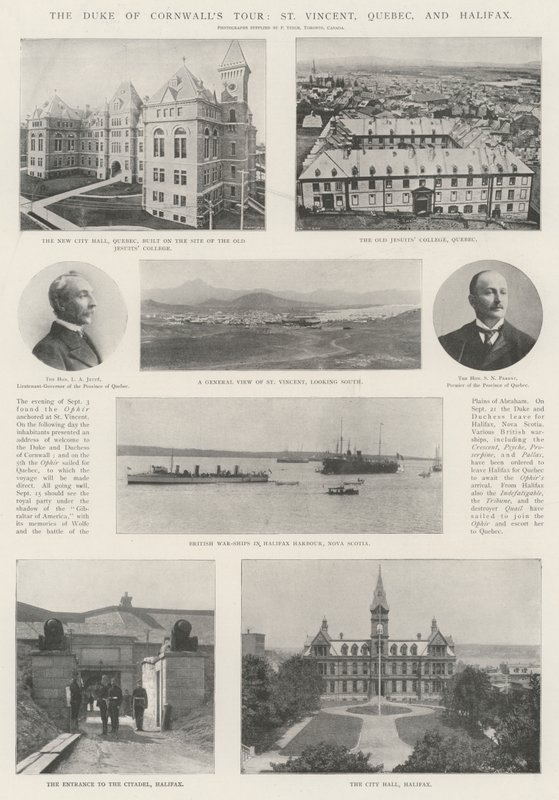The Duke of Cornwalls Tour, St Vincent, Quebec og Halifax af English Photographer