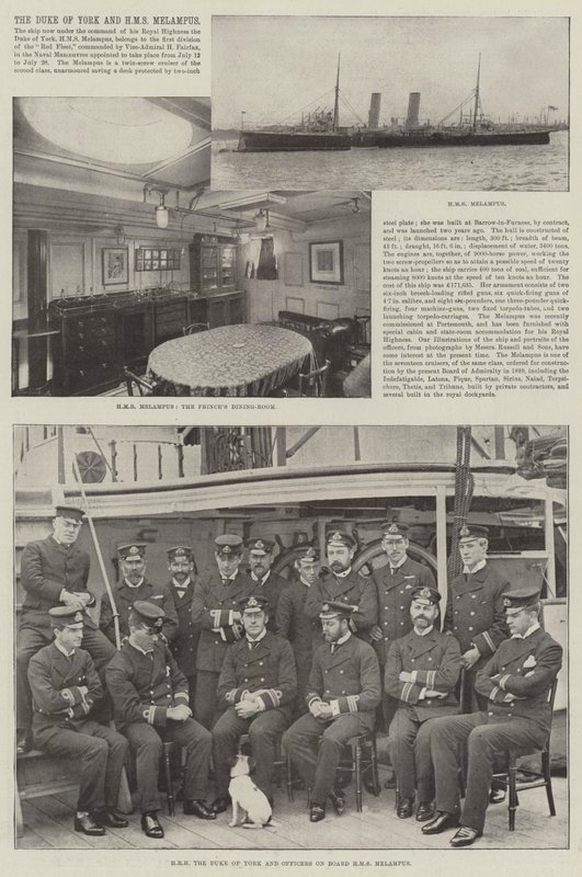 Hertugen af York og HMS Melampus af English Photographer