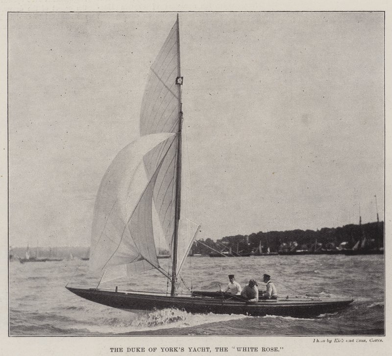Hertugen af Yorks yacht, den hvide rose af English Photographer