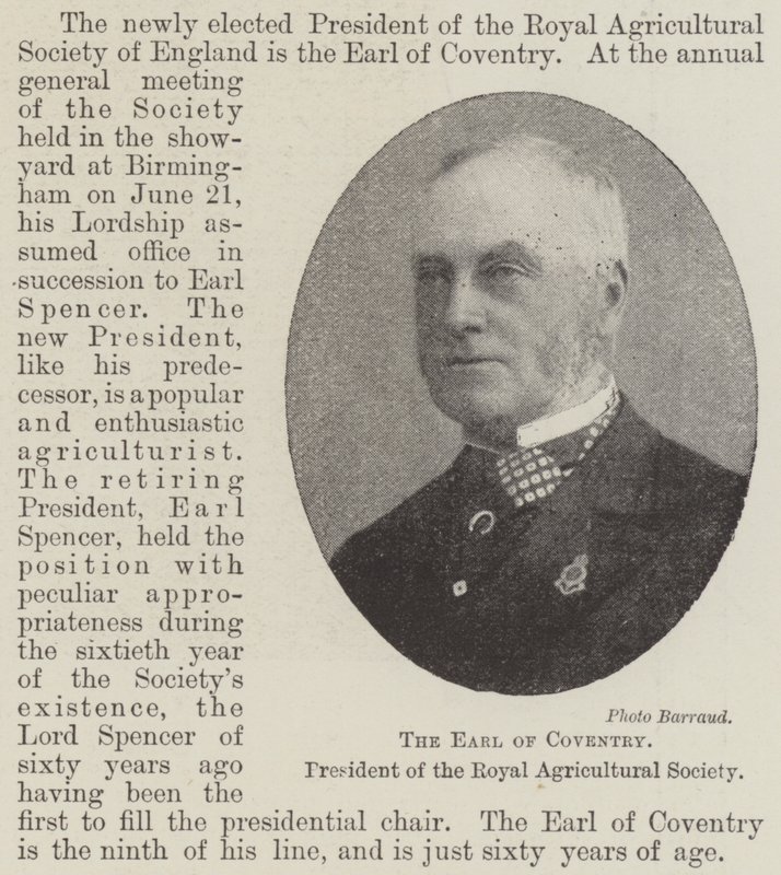 Jarlen af Coventry, præsident for Royal Agricultural Society af English Photographer