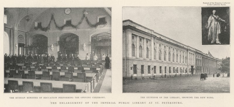 Udvidelsen af det kejserlige offentlige bibliotek i Skt. Petersborg af English Photographer