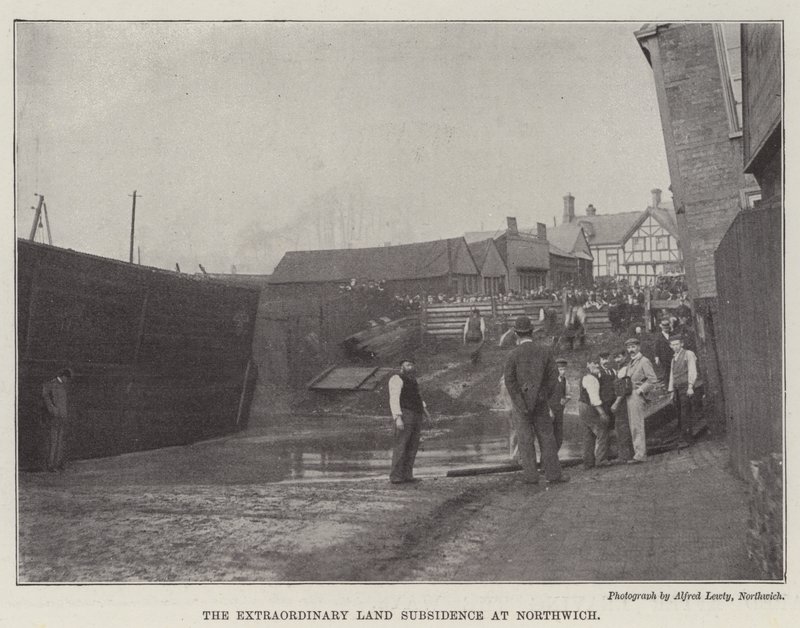 Den ekstraordinære jordsænkning ved Northwich af English Photographer