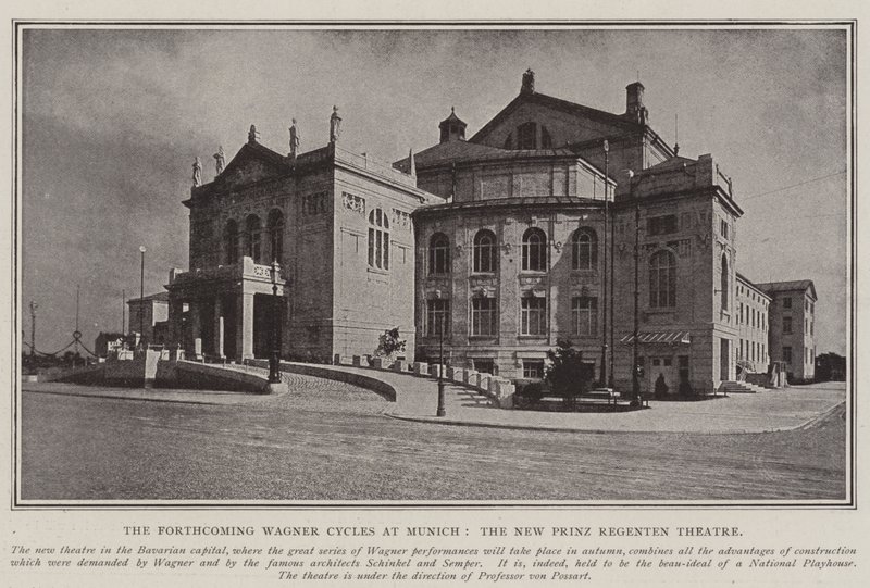 Den kommende Wagner-cykler i München, det nye Prinz Regenten-teater af English Photographer