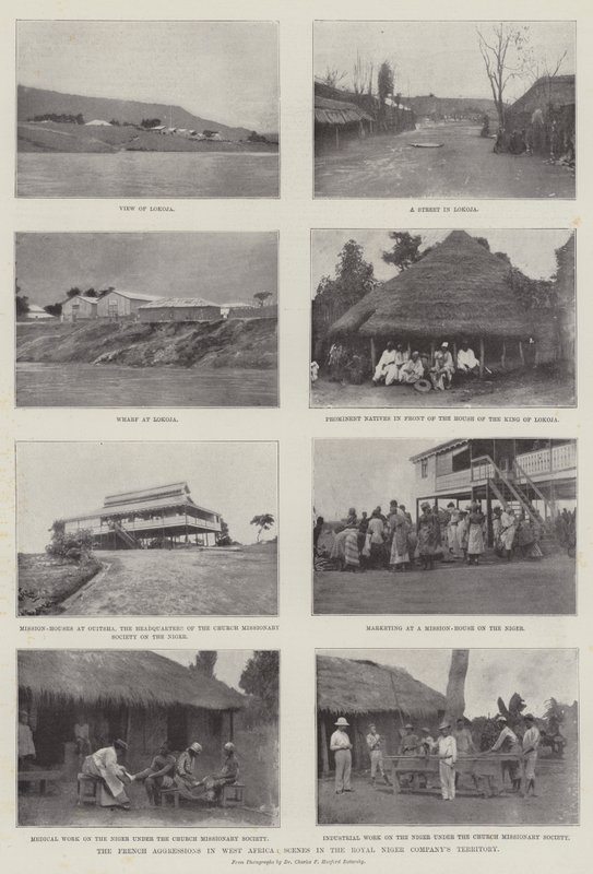 De franske aggressioner i Vestafrika, scener i Royal Niger Company Territory af English Photographer