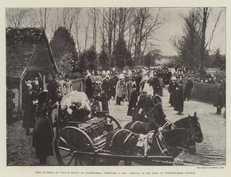 Prins Henrik af Battenbergs begravelse, 5. februar 1896, Ligets ankomst til Whippingham Church af English Photographer