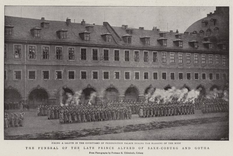 Begravelsen af den afdøde prins Alfred af Sachsen-Coburg og Gotha af English Photographer