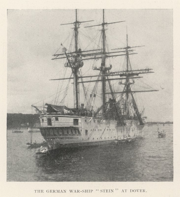 Det tyske krigsskib Stein ved Dover af English Photographer