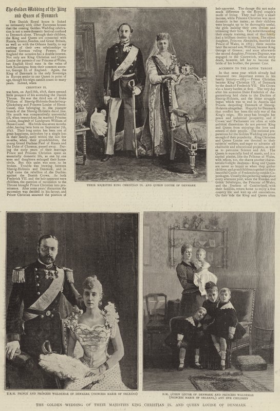 Deres Majestæters Guldbryllup Kong Christian IX og Dronning Louise af Danmark af English Photographer