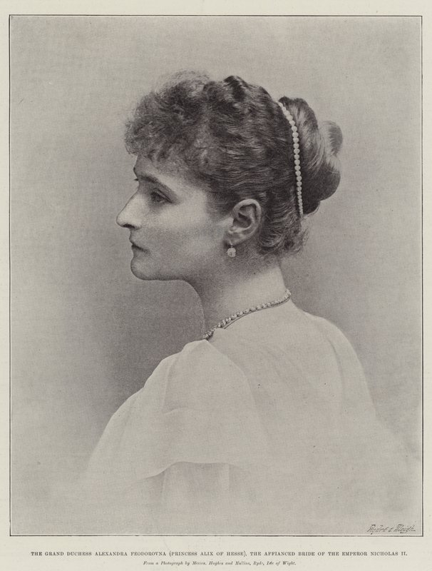 Storhertuginden Alexandra Feodorovna (prinsesse Alix af Hessen), kejser Nicholas II