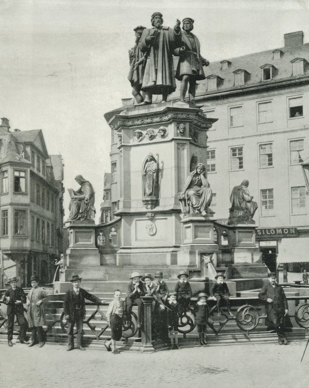 Gutenberg-monumentet, Frankfort (s/h-billede) af English Photographer