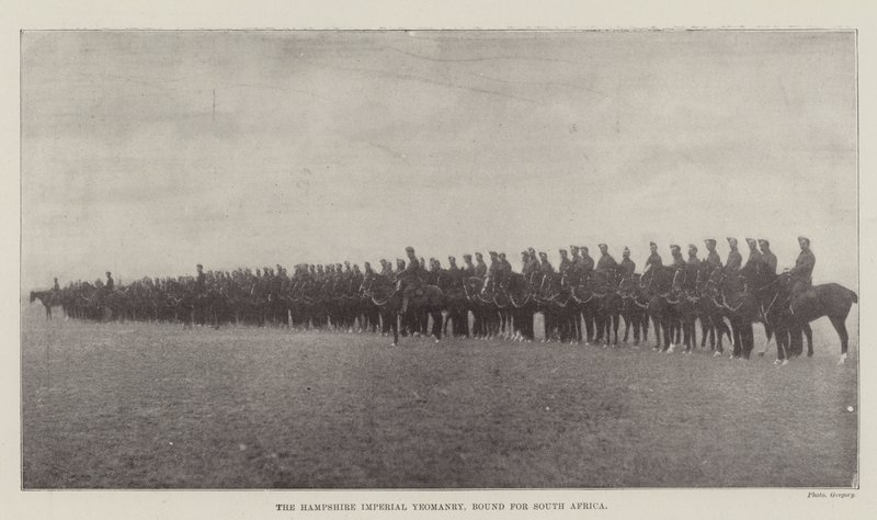 The Hampshire Imperial Yeomanry, på vej til Sydafrika af English Photographer