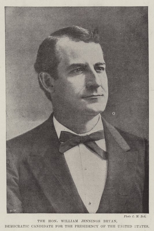 Den ærede William Jennings Bryan, demokratisk kandidat til præsidentposten i USA af English Photographer