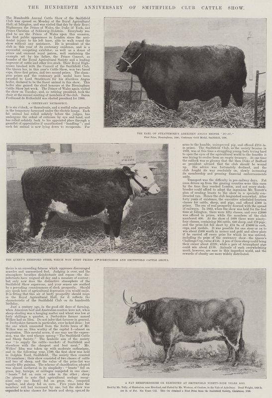 Hundredårsdagen for Smithfield Club Cattle Show af English Photographer