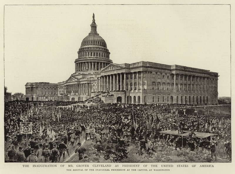Indsættelsen af hr. Grover Cleveland som præsident for USA af English Photographer