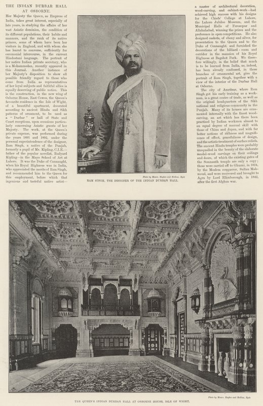 Den indiske Durbar Hall i Osborne af English Photographer