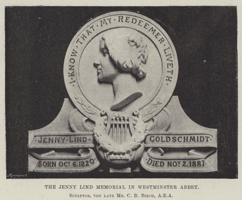 Jenny Lind Memorial i Westminster Abbey af English Photographer