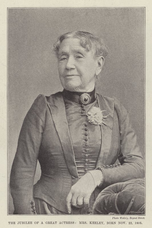 Jubilæet for en stor skuespillerinde, fru Keeley, født 22. november 1805 af English Photographer