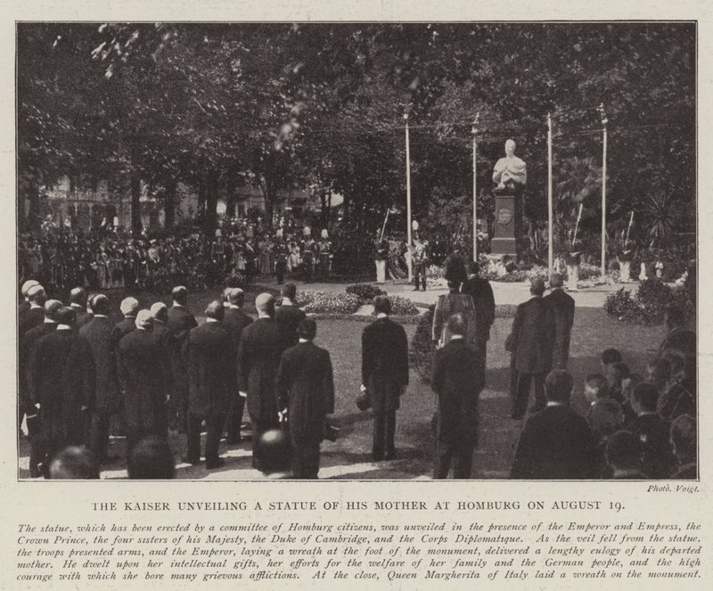 Kaiser afslører en statue af sin mor i Homburg den 19. august af English Photographer