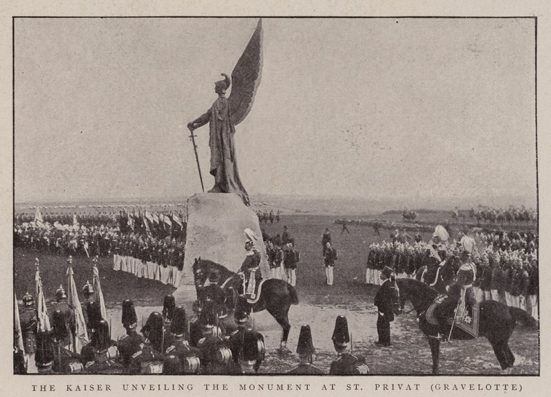 Kaiser afslører monumentet ved St Privat, Gravelotte af English Photographer