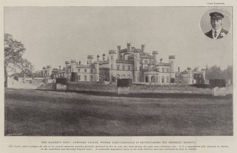 The Kaisers Visit, Lowther Castle, hvor Lord Lonsdale underholder Hans Kejserlige Majestæt af English Photographer