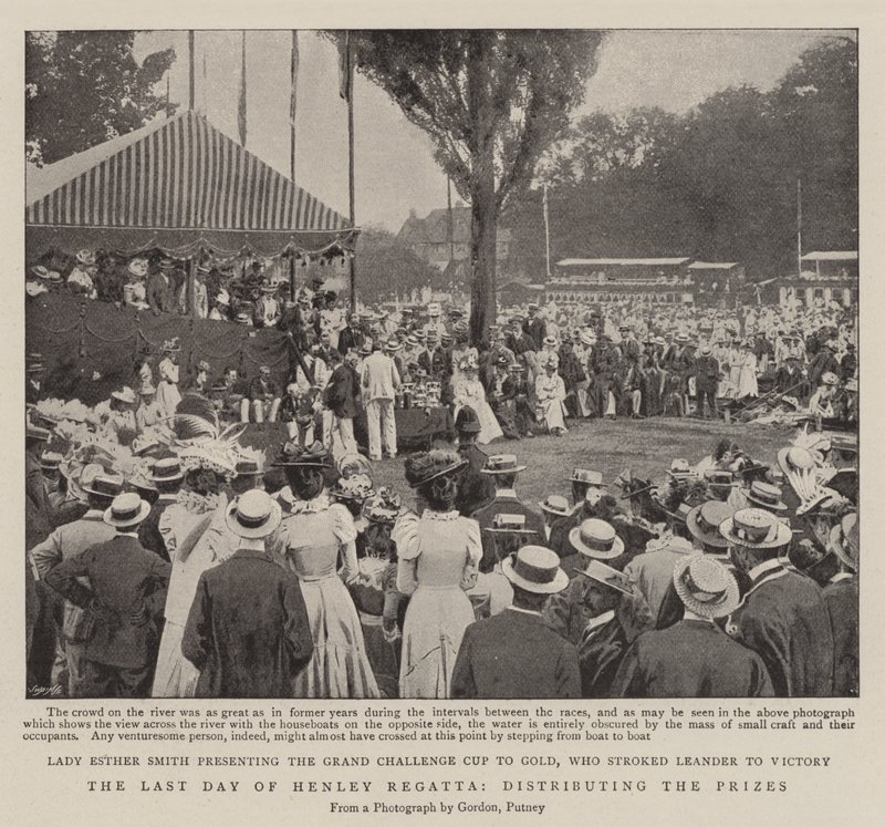 The Last Day of Henley Regatta, uddeling af priserne af English Photographer