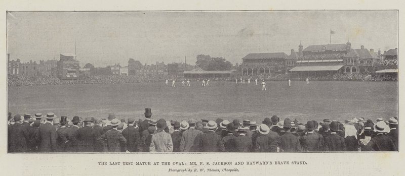 The Last Test Match at the Oval, Mr F S Jackson og Haywards Brave Stand af English Photographer