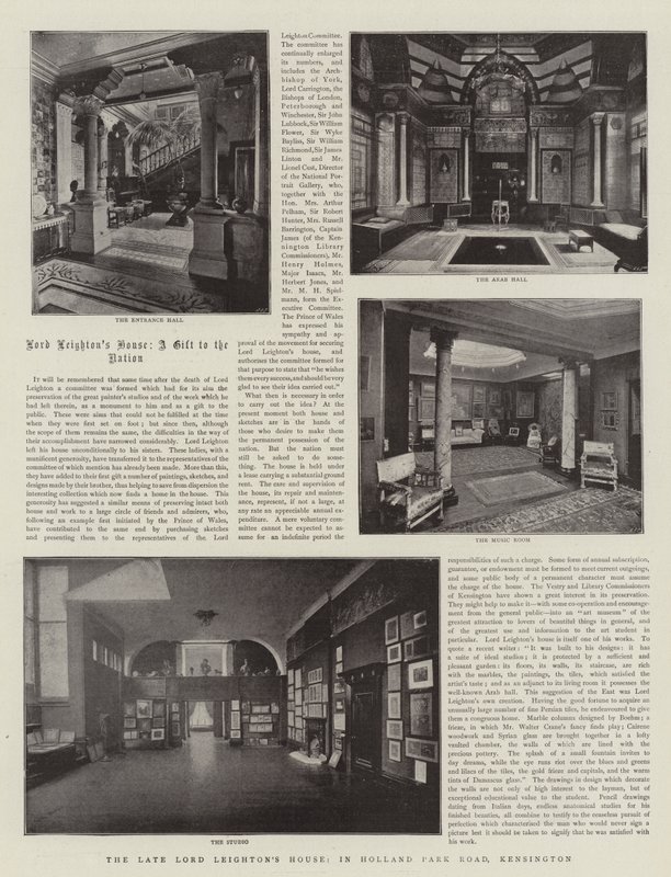 The Late Lord Leightons House, i Holland Park Road, Kensington af English Photographer