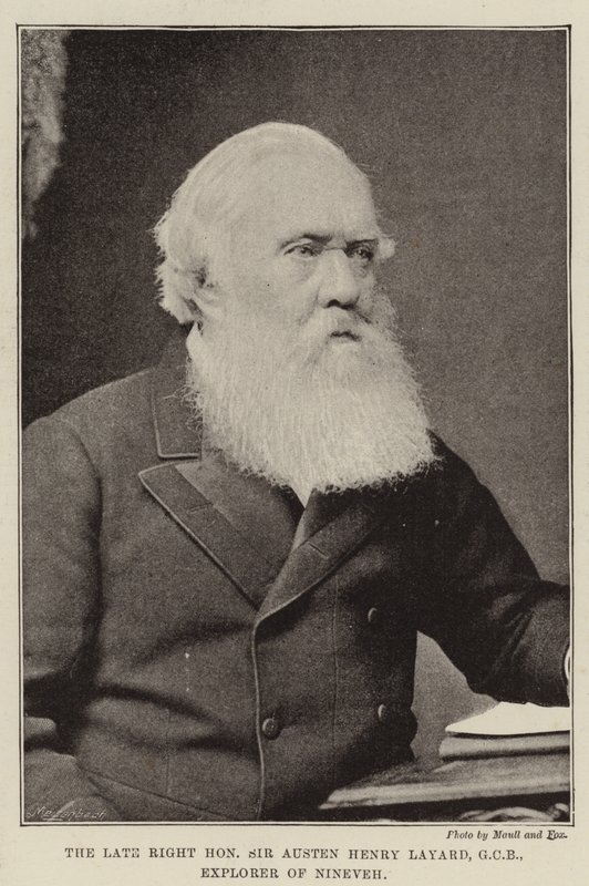 Den sene højre ærede Sir Austen Henry Layard, GCB, Explorer af Nineve af English Photographer