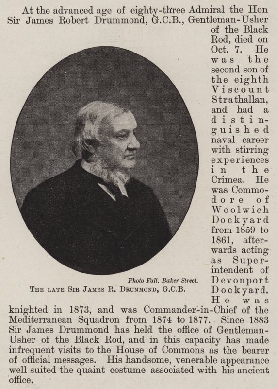 Den afdøde Sir James R Drummond, GCB af English Photographer