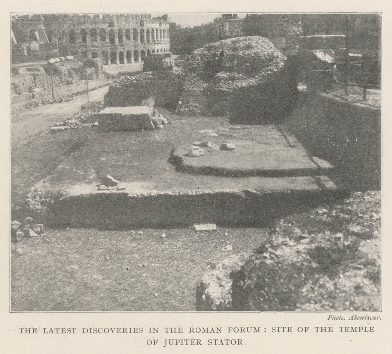 De seneste opdagelser i Forum Romanum, stedet for Jupiter Stator-templet af English Photographer