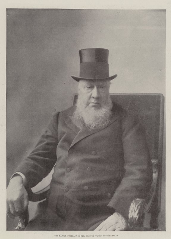 Det seneste portræt af hr. Kruger, taget i Haag af English Photographer