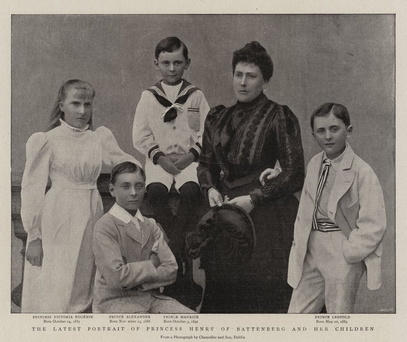 Det seneste portræt af prinsesse Henrik af Battenberg og hendes børn af English Photographer