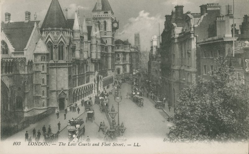 Law Courts og Fleet Street, London af English Photographer