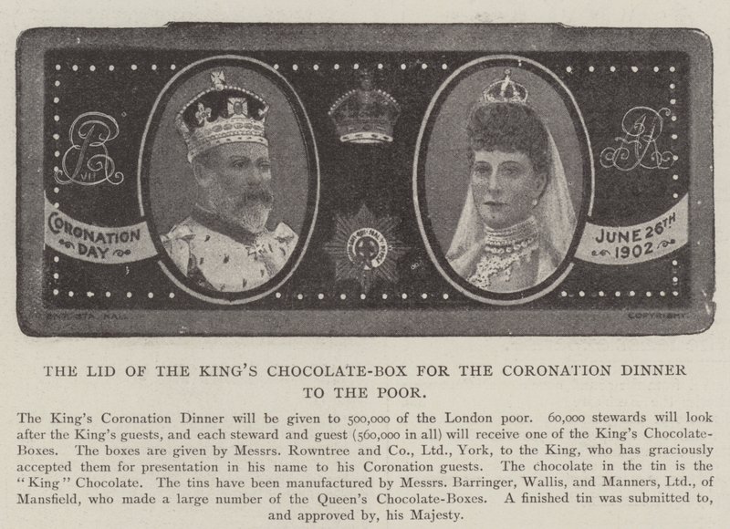 Kongernes chokoladeæske til kroningsmiddagen til de fattige af English Photographer