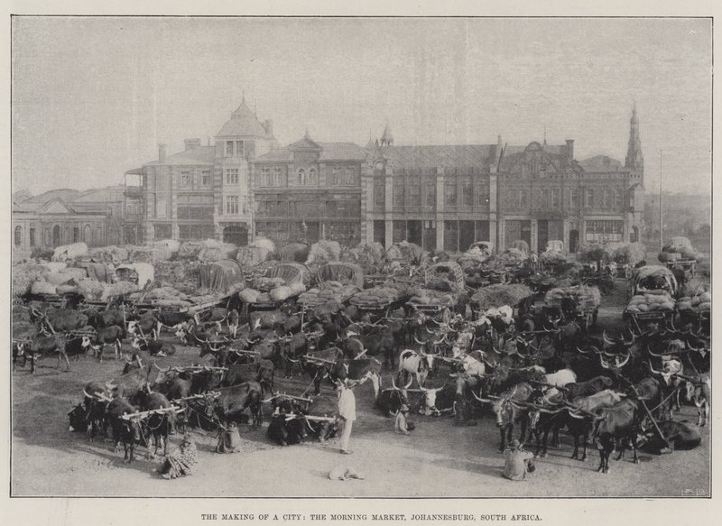 The Making of a City, Morning Market, Johannesburg, Sydafrika af English Photographer