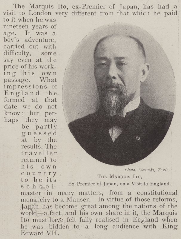 Marquis Ito, Japans tidligere premierminister, på besøg i England af English Photographer
