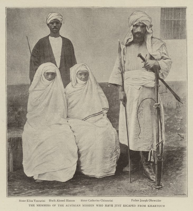 Medlemmerne af den østrigske mission, der netop er flygtet fra Khartoum af English Photographer