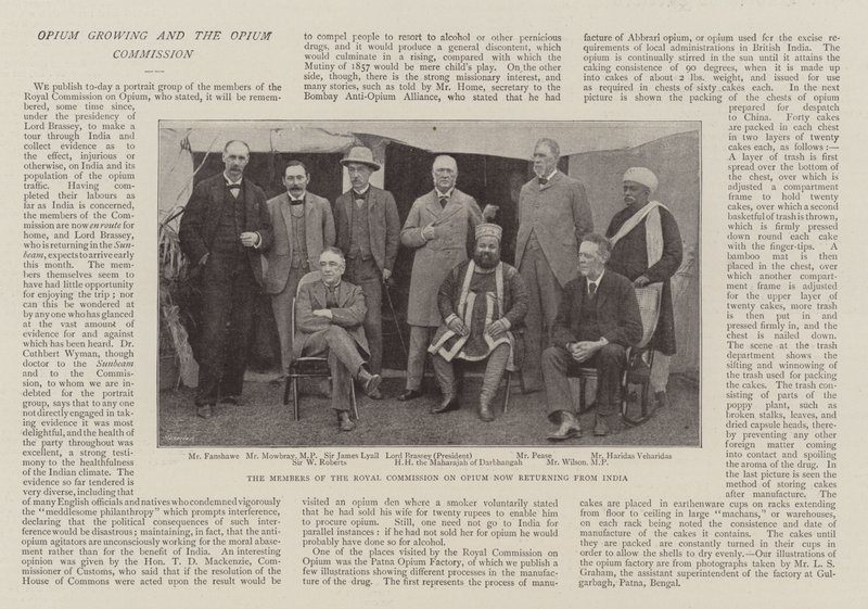 Medlemmerne af den kongelige kommission for opium vender nu tilbage fra Indien af English Photographer