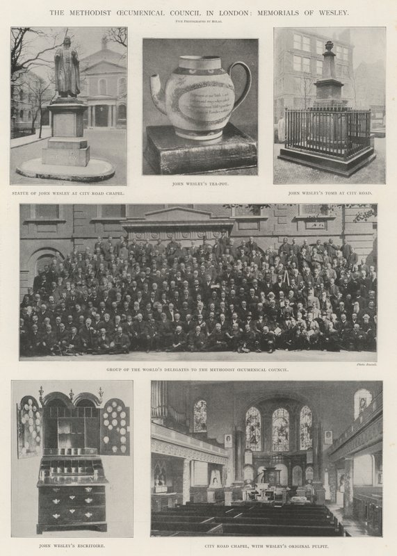 Methodist Ecumenical Council i London, Memorials of Wesley af English Photographer