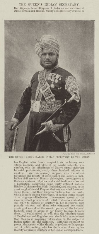 Munshi Abdul Harim, indisk sekretær for dronningen af English Photographer